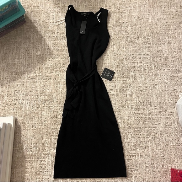 Lulus leaving an impression black sleeveless sweater dress NEW - Picture 3 of 6